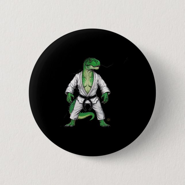 Rex Martial Arts Dinosaur Judo Jiu-jitsu Karate Knapp (Framsida)