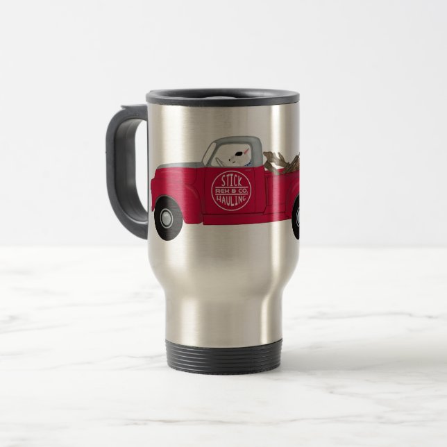 Rex och hans röda lastbil-resemugg resemugg (Framsida vänster)