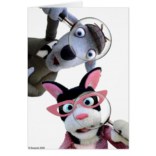 Rex och kängakort hälsningskort (Framsidan)