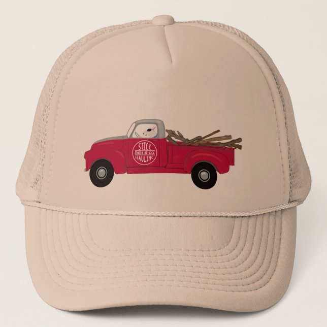 Rex och röd lastbil hatt keps (Framsida)