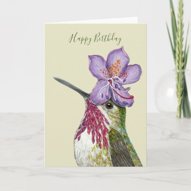 Rex på kalliope hummingbird card kort (Framsida)