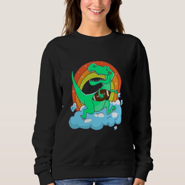 rex playing rugby football t shirt (Framsida)