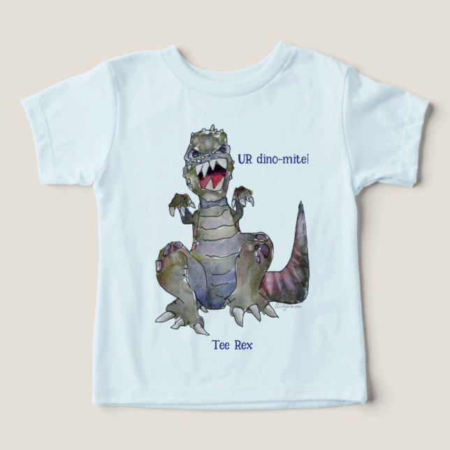 Rex Tecknad Dinosaur T-Shirt (Design Framsida)