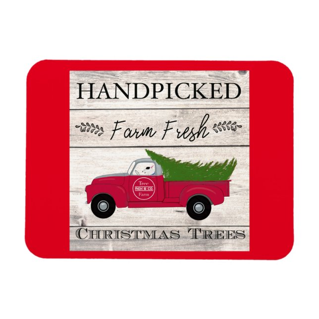 Rex TV Terrier Land, julgranen Magnet (Horisontell)