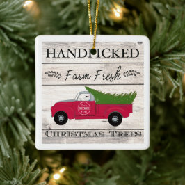 Rex TV Terrier Red Lastbil Ornament