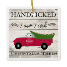 Rex TV Terrier Red Lastbil Ornament