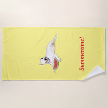 Rex TV Terrier Summertime! Beach Towel