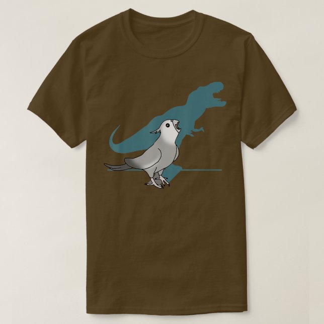 Rex vit belagd cockatill Funny grått cockatill din T Shirt (Design framsida)