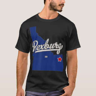 Rexburg Idaho ID Karta T Shirt