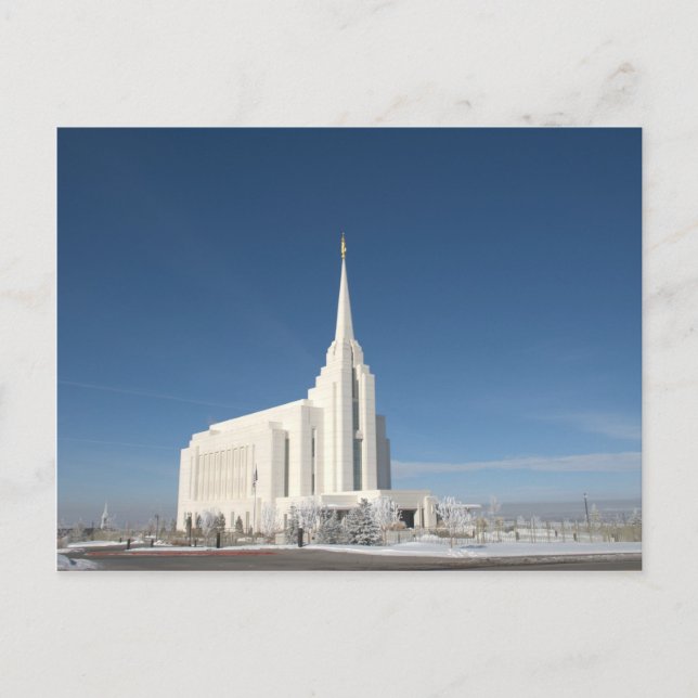 Rexburg LDS Temple Vykort (Framsida)