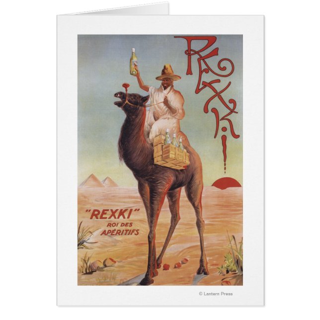 Rexki - Kung från före middagens likörer Hälsningskort (Framsidan)