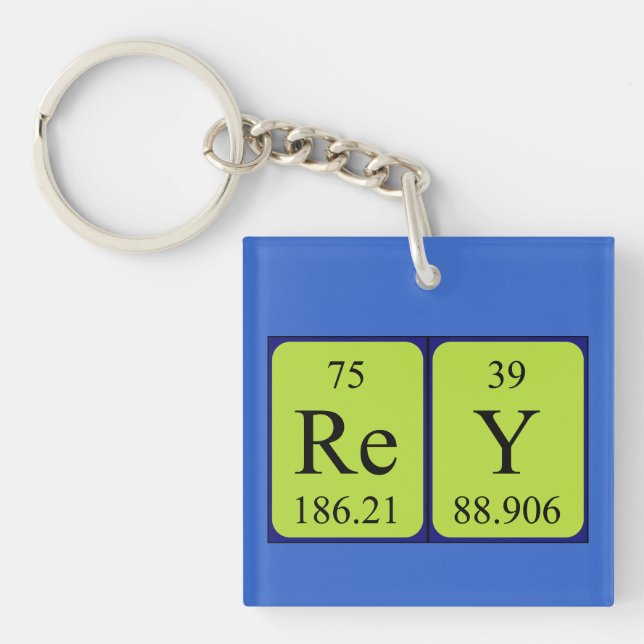 Rey Periodisk bord namn nyckelring (Framsidan)