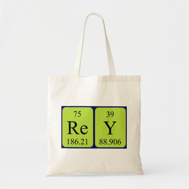 Rey Periote bord namn tote bag Tygkasse (Framsidan)