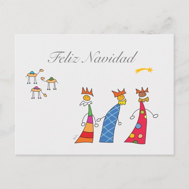 Reyes Magos de Oriente Vykort (Framsida)