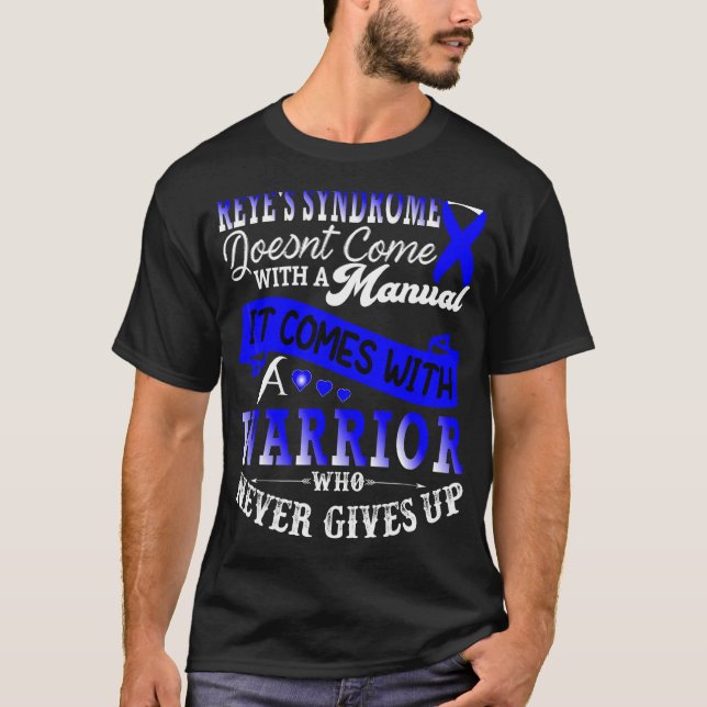 Reye's Syndrome Warrior Awareness Support Blue Rib T Shirt (Framsida)