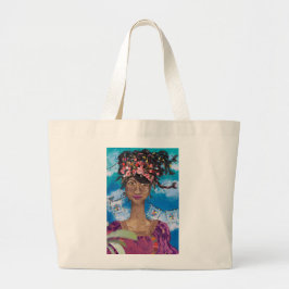 Reyita Flora Maria Afro Cuban Beauty Tote Jumbo Tygkasse