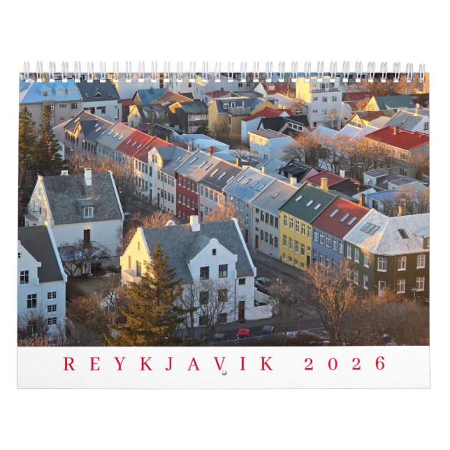 Reykjavik 2026 kalender (Omslag)