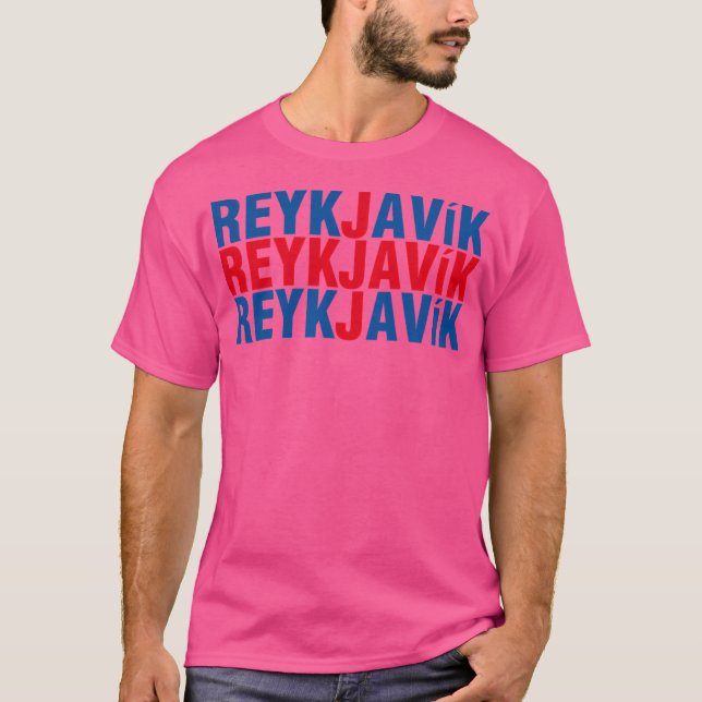Reykjavik Borg-Islandet T Shirt (Framsida)