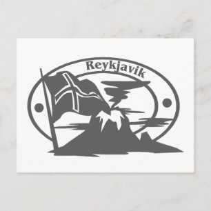 Reykjavik Frimärke Vykort
