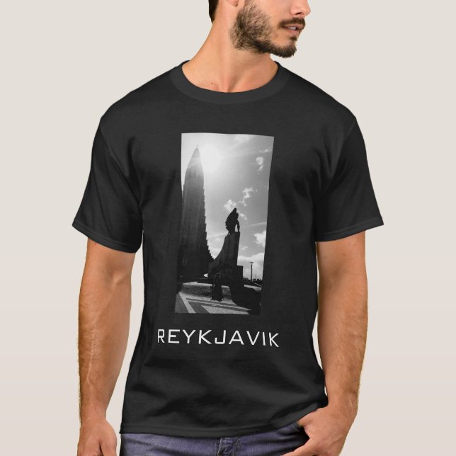 Reykjavik Hallgrimskirkja skjorta Tee Shirt (Framsida)