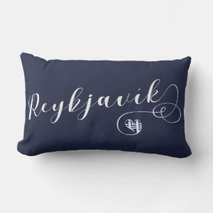 Reykjavík Heart Cushion, Island Lumbarkudde