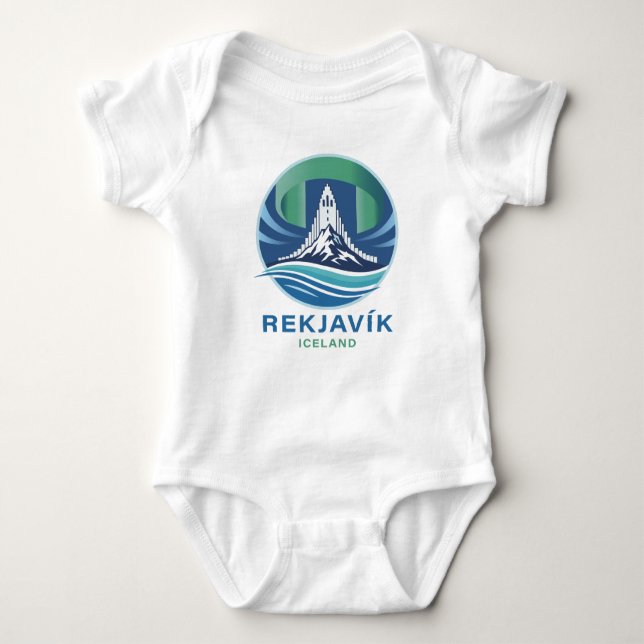 Reykjavik Iceland Europe T Shirt (Framsida)