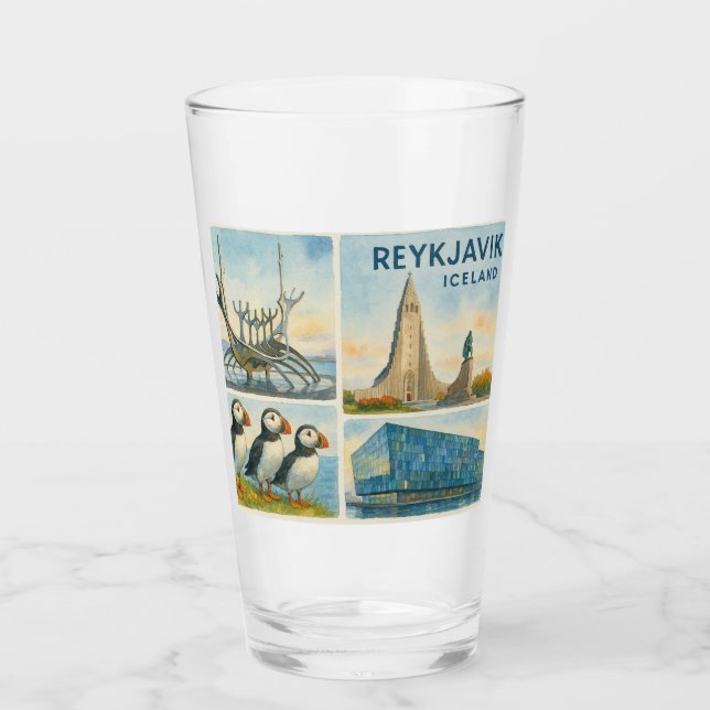 Reykjavik Iceland multiview  Glaskopp (Framsida)