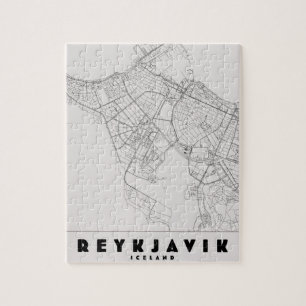 Reykjavik Island Antik Reskarta Pussel