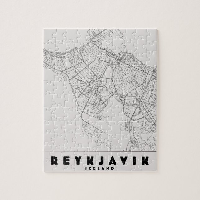 Reykjavik Island Antik Reskarta Pussel (Vertikal)