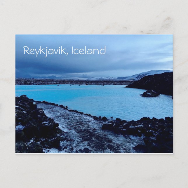 Reykjavik Island Blue Lagoon Postcard Vykort (Framsida)