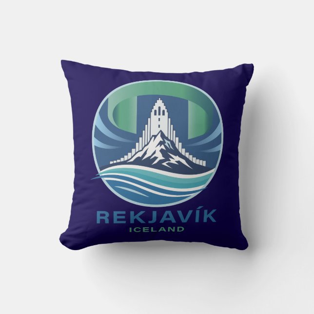 Reykjavik Island Europa Kudde (Framsida)