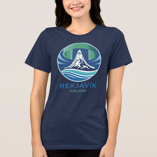 Reykjavik Island Europa T Shirt (Framsida)