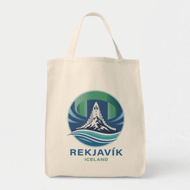 Reykjavik Island Europa Tygkasse (Framsidan)