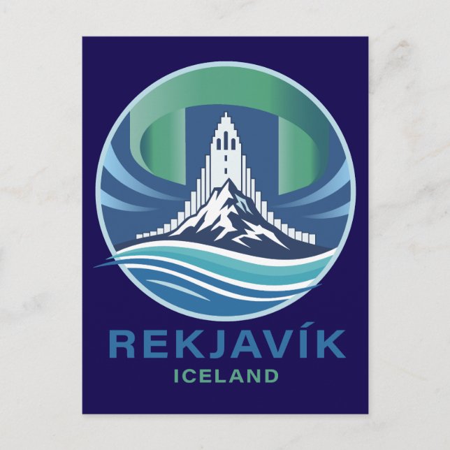 Reykjavik Island Europa Vykort (Framsida)