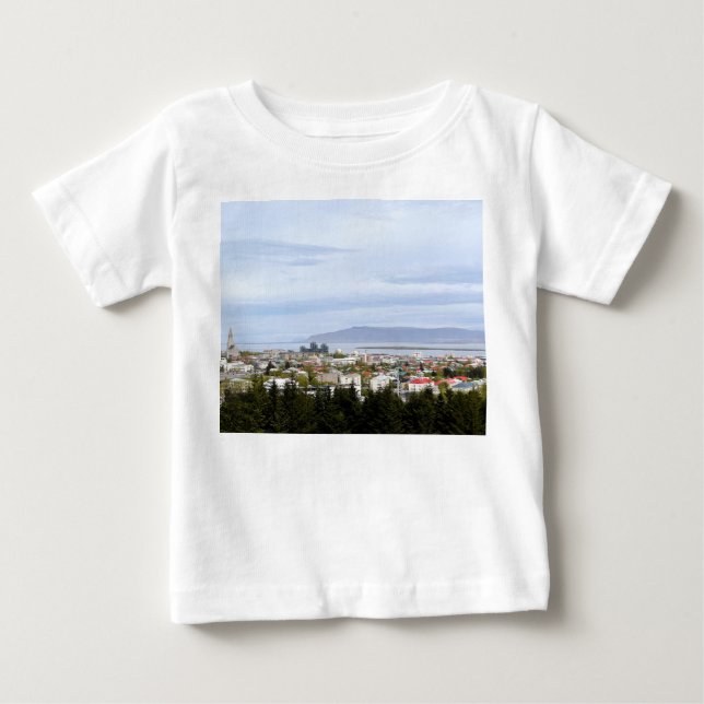 Reykjavik Island Europe Mount Esja Photo T Shirt (Framsida)