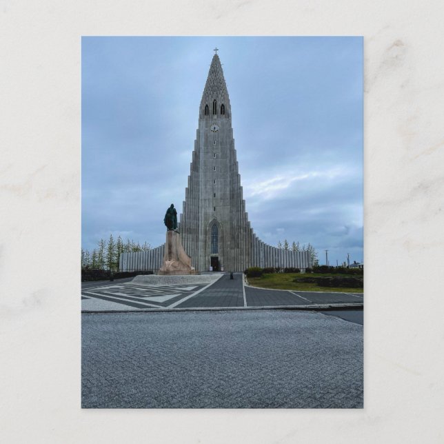 Reykjavik Island Hallgrimskirkja Cathedral Photo Vykort (Framsida)
