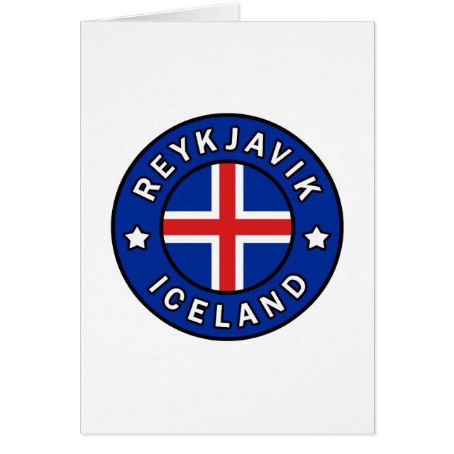 Reykjavik Island Hälsningskort (Framsidan)