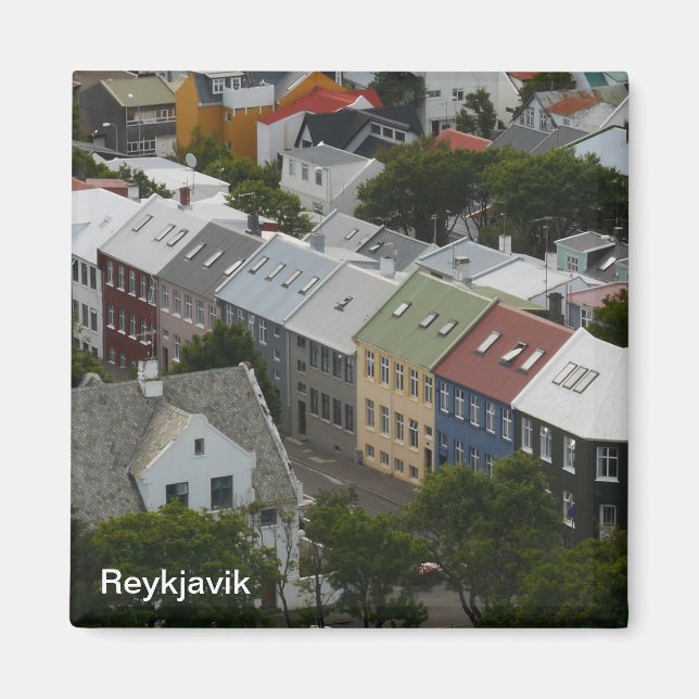 Reykjavik Island Magnet (Framsidan)