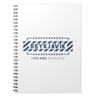 Reykjavik Island Modern Geometrisk Design Anteckningsbok
