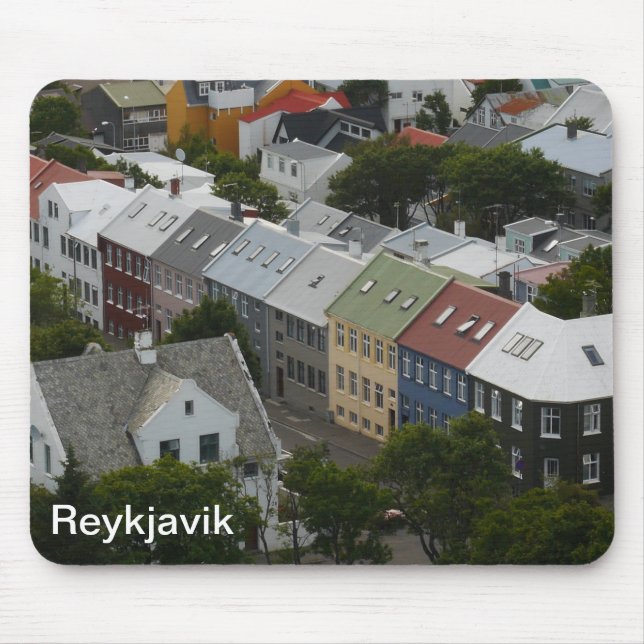 Reykjavik Island Mousepad Musmatta (Framsidan)