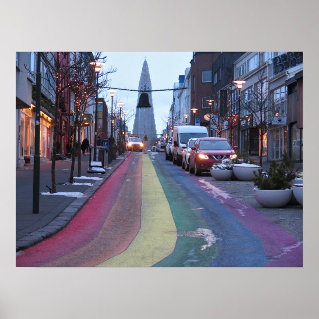 Reykjavík Island Poster (Framsidan)