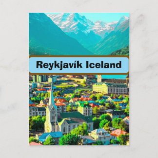 Reykjavik Island resa vykort, Reykjavik vykort