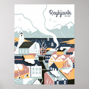 Reykjavik, Island, resepost Poster