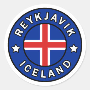 Reykjavik island runt klistermärke