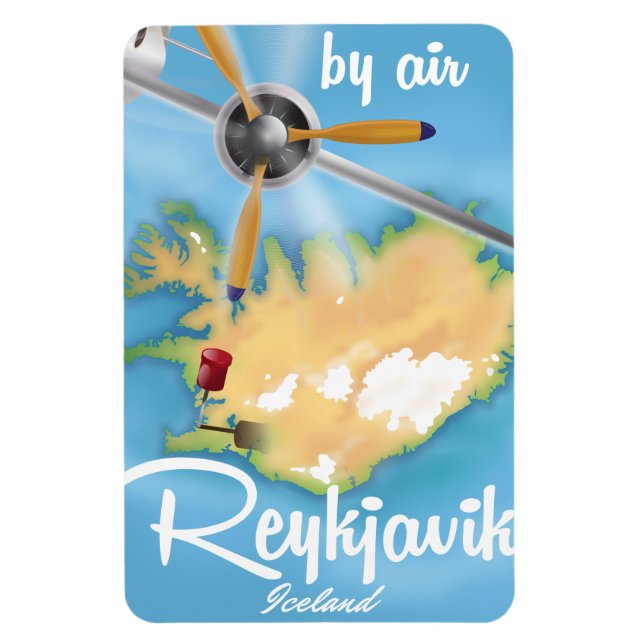Reykjavik, Island semester resor affisch Magnet (Vertikal)
