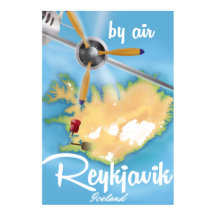 Reykjavik, Island semesterväggtidning