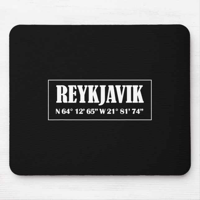 Reykjavik Island Stad Koordinater  Musmatta (Framsidan)