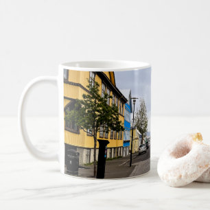Reykjavik Island Street Scene Mountain Photo Kaffemugg