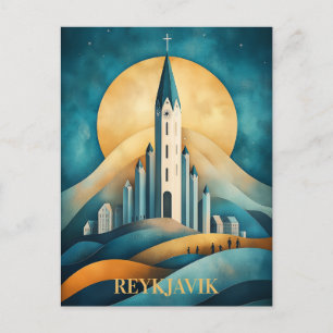 Reykjavik Island Travel Vykort
