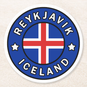 Reykjavik Island Underlägg Papper Rund